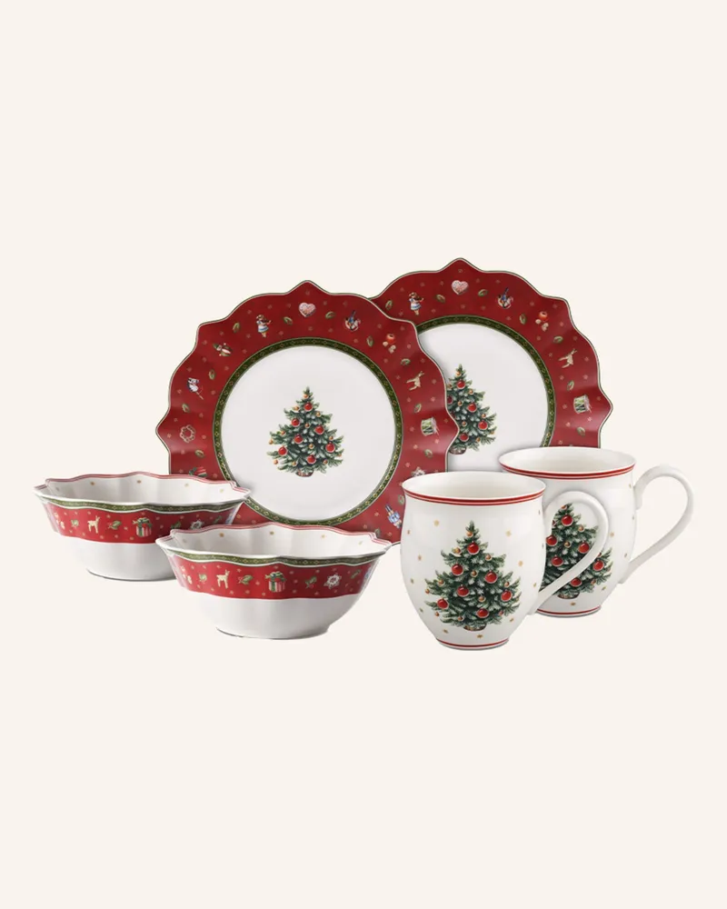 Villeroy & Boch Frühstücks-Set Für 2, Rot, 6-Teilig Toy's Delight rot Rot