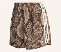 Satinshorts Snake Print Satin braun