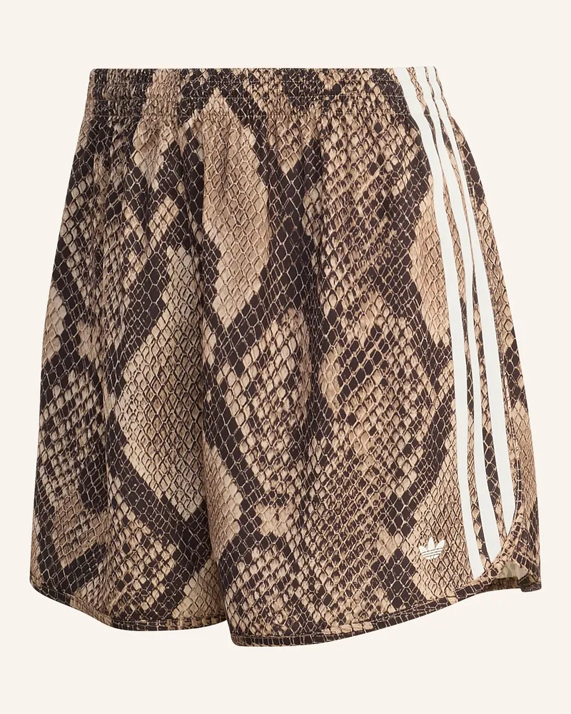 adidas Satinshorts Snake Print Satin braun Beige