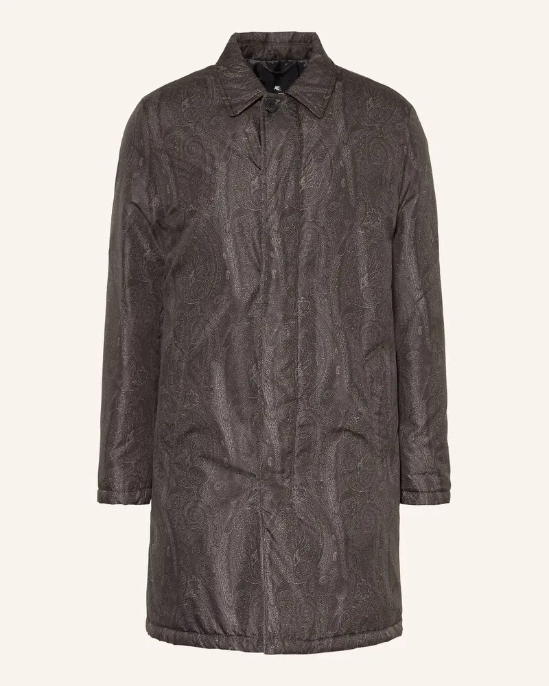 Etro Mantel grau Dunkelgrau
