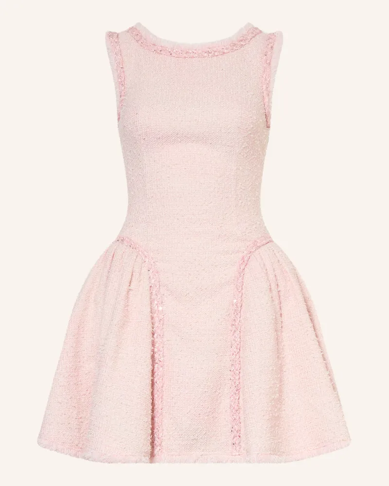 Self-Portrait Bouclé-Kleid Mit Glitzergarn Und Pailletten rosa Hellrosa