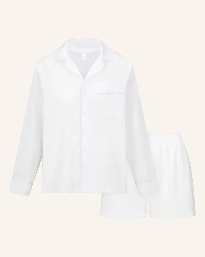 SKIMS Shorty-Schlafanzug Cotton Poplin Sleep weiss Snow