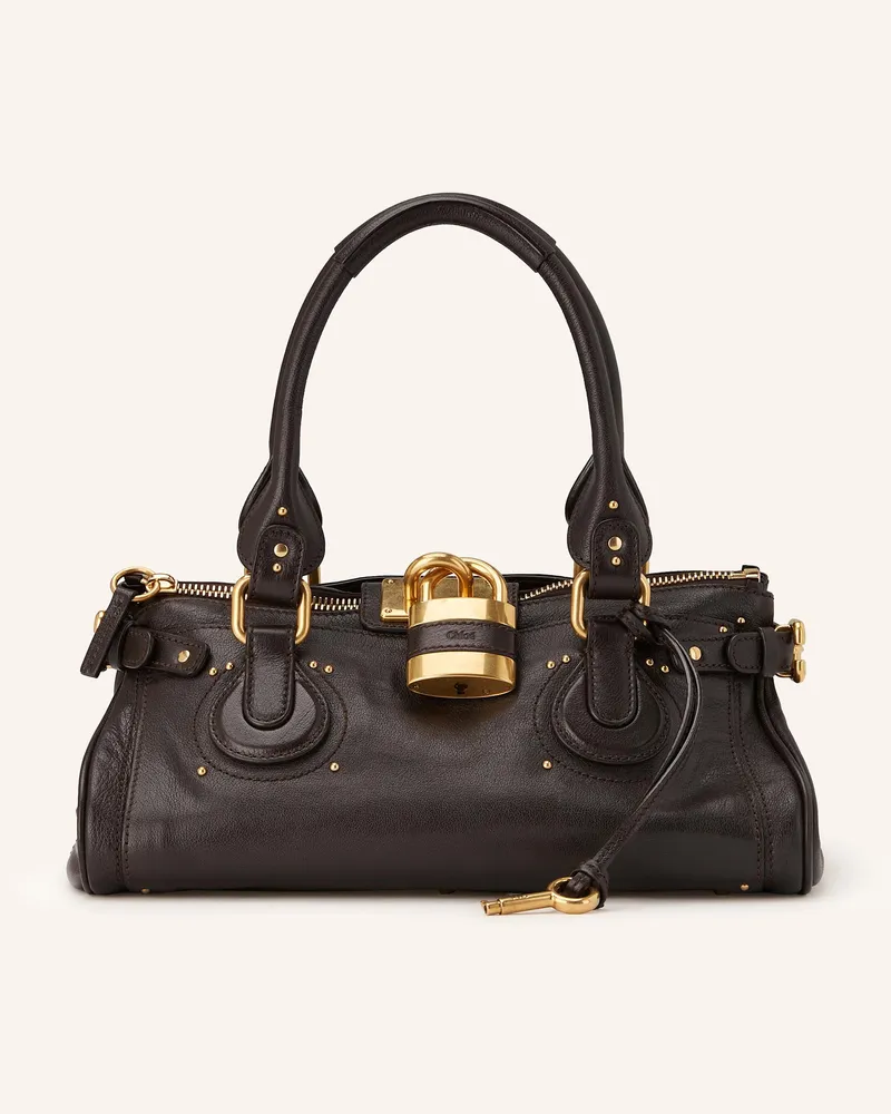 Chloé Schultertasche Paddington braun Dunkelbraun