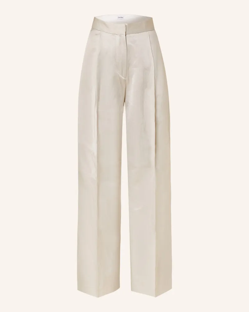 Calvin Klein Marlenehose Aus Satin beige Beige