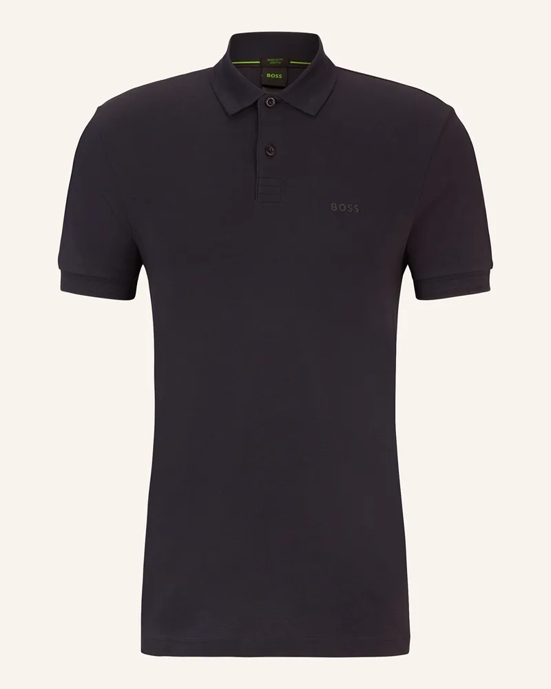 HUGO BOSS Piqué-Poloshirt Pio Regular Fit blau Dunkelblau