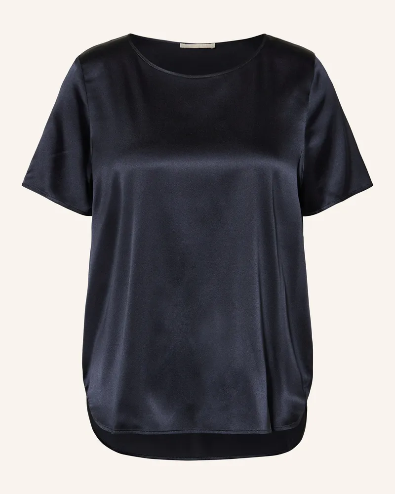 (THE MERCER) N.Y. Blusentop Aus Seide blau Dunkelblau