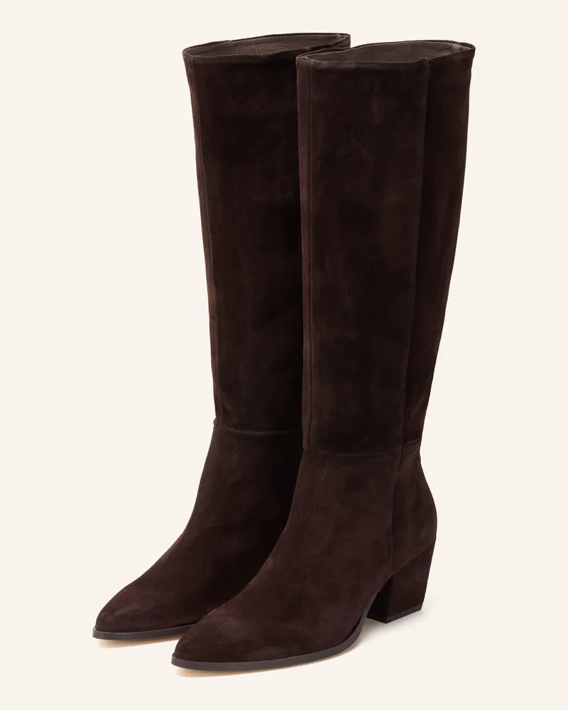 Mrs & HUGS Cowboy Boots braun Dunkelbraun