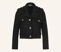 Bouclé-Blazer mit Pailletten