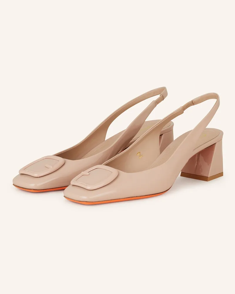 Santoni Slingpumps LEMON Nude