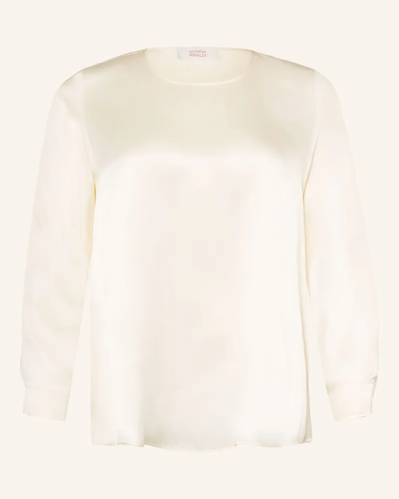 Marina Rinaldi Blusenshirt Mrvargento Aus Seide weiss Ecru
