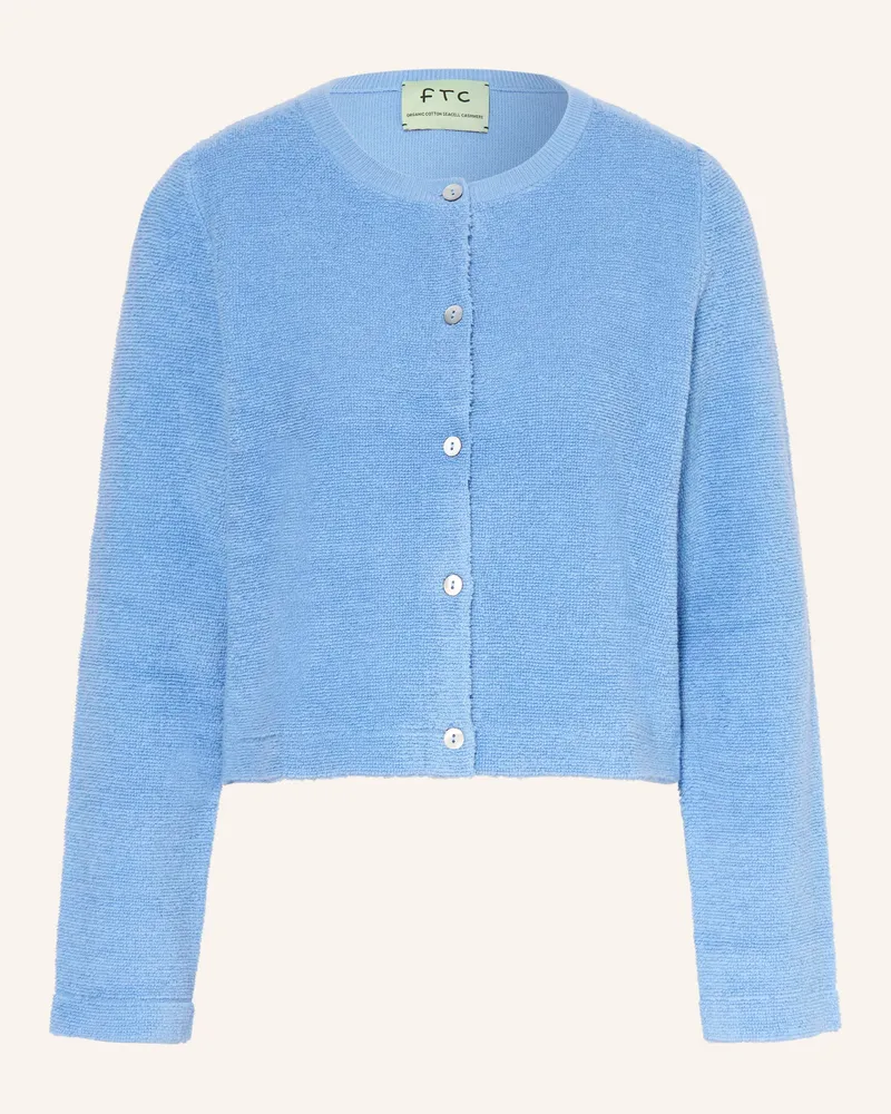 FTC Cashmere Strickjacke blau Hellblau