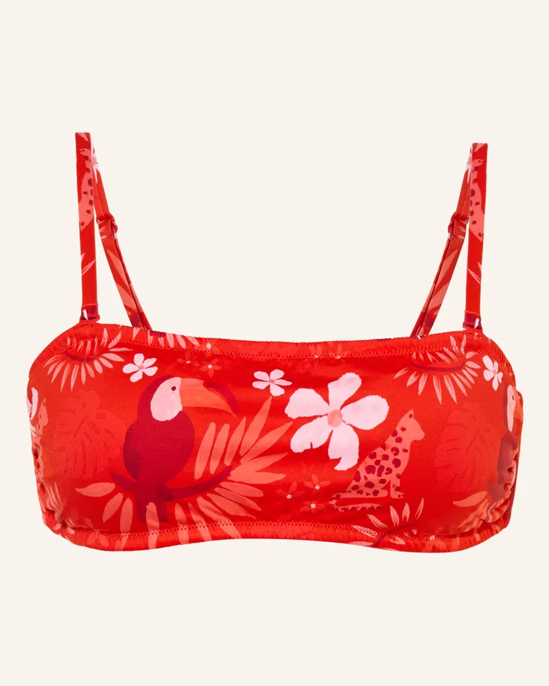 Vilebrequin Bandeau-Bikini-Top Foudre rot Rot