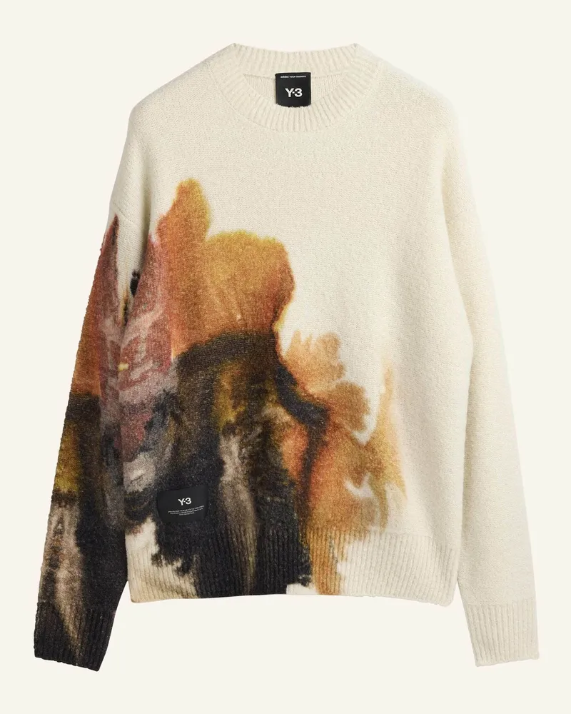 Y-3 Y-3 Aop Strickpullover weiss Weiss