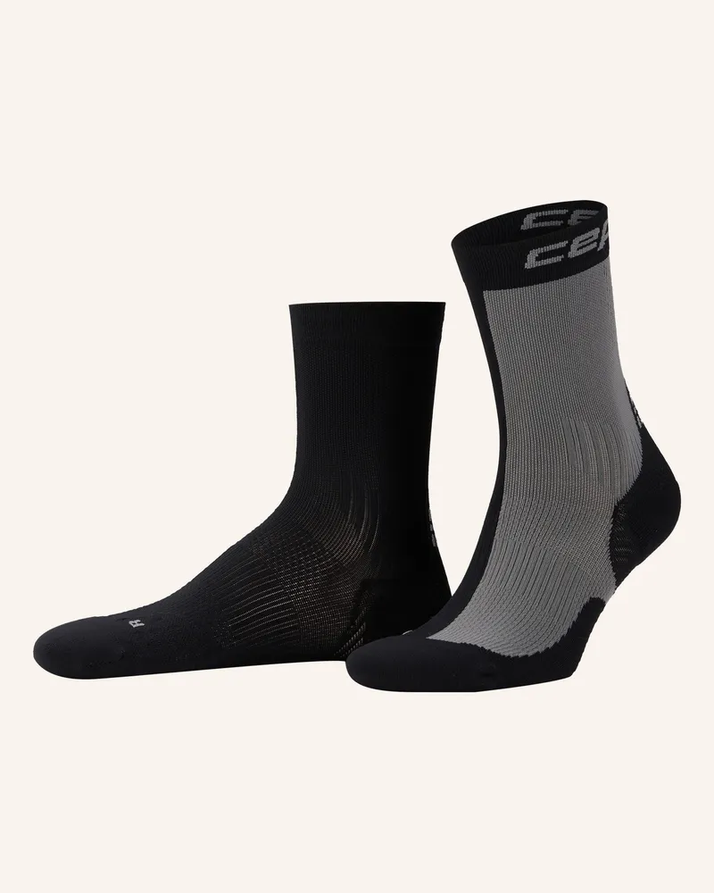CEP Laufsocken Core Run Edt. Half&Half Socks Mid Cut schwarz Schwarz