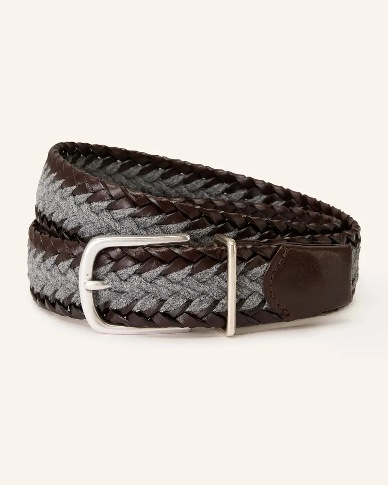 windsor. Flechtgürtel Dunkelbraun