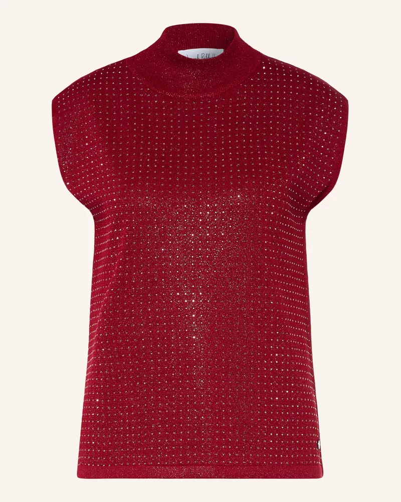 Joseph Ribkoff Stricktop Mit Glitzergarn Und Schmucksteinen rot Dunkelrot