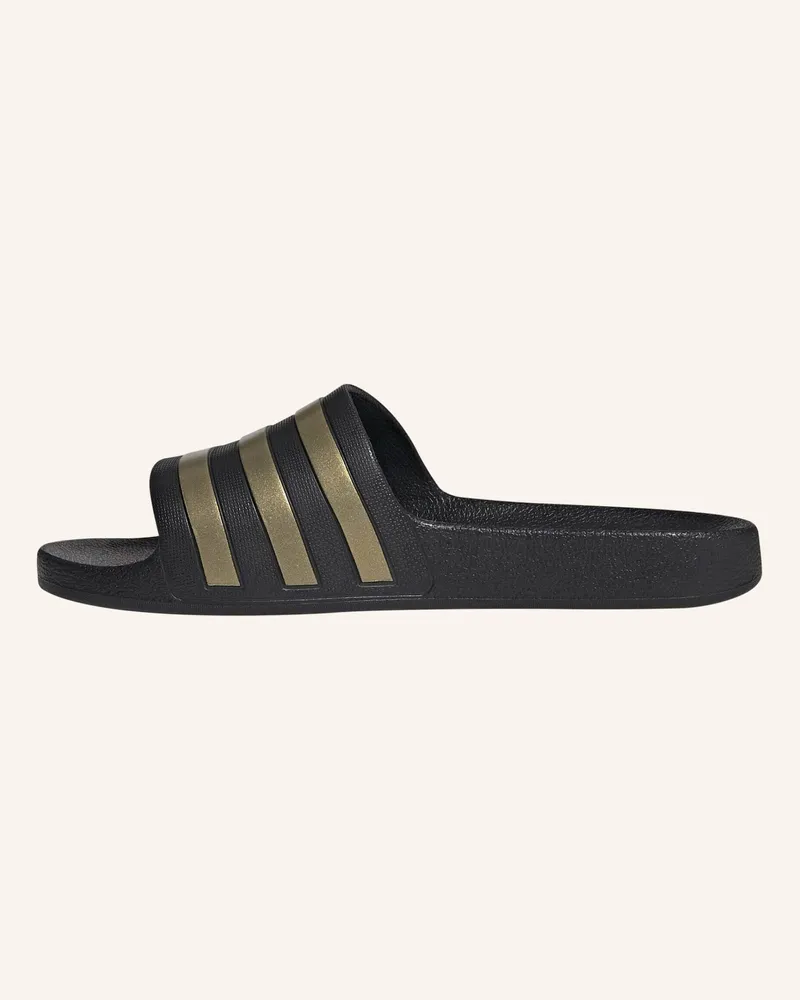 adidas Pantoletten Adilette Aqua schwarz Schwarz