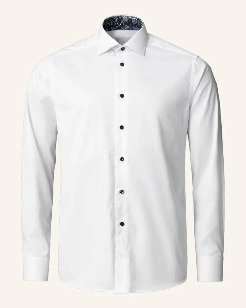 Eton Signature-Twill-Hemd Slim fit Weiss