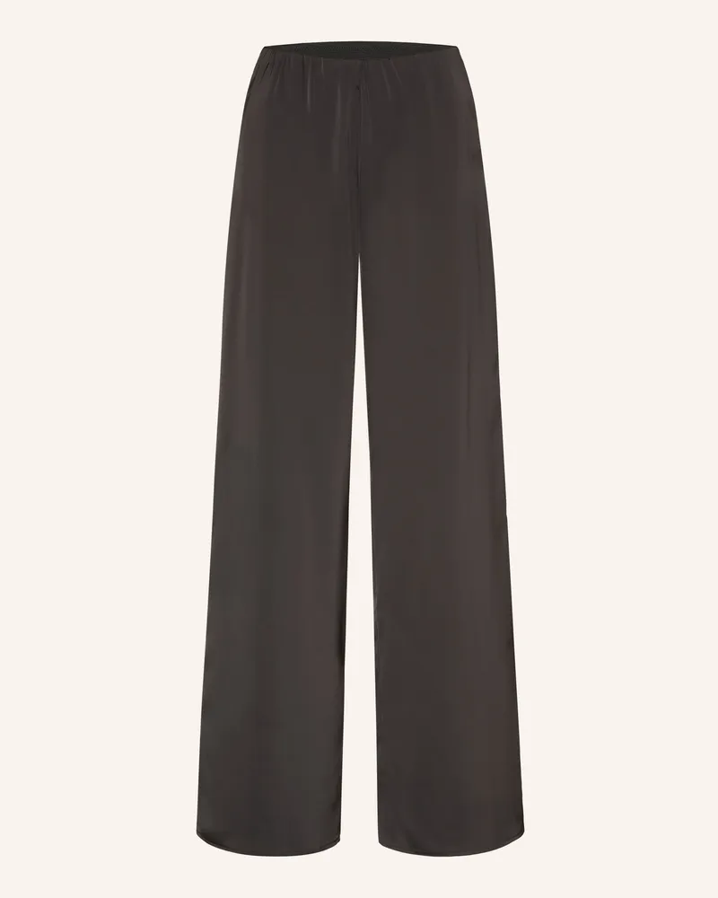Y.A.S Marlenehose Aus Satin schwarz Schwarz