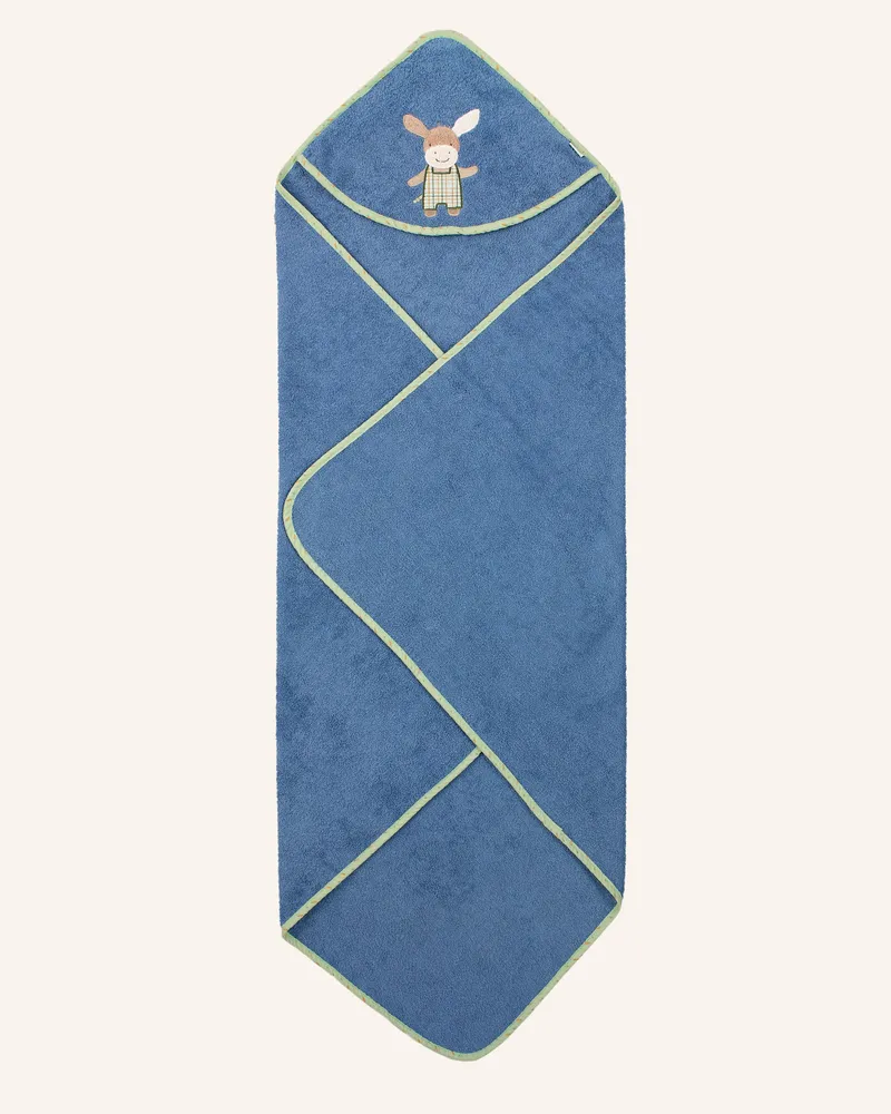 Sterntaler Kapuzenbadetuch 100 X 100 Cm Emmilius blau Blau