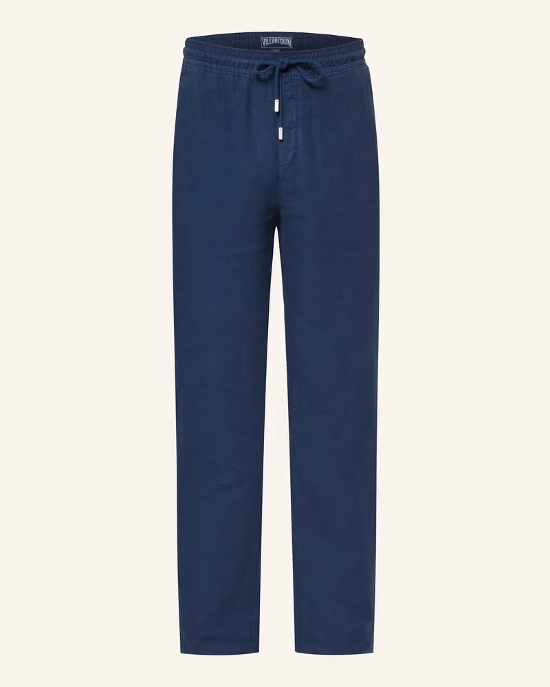 Vilebrequin Leinenhose Pacha blau Dunkelblau