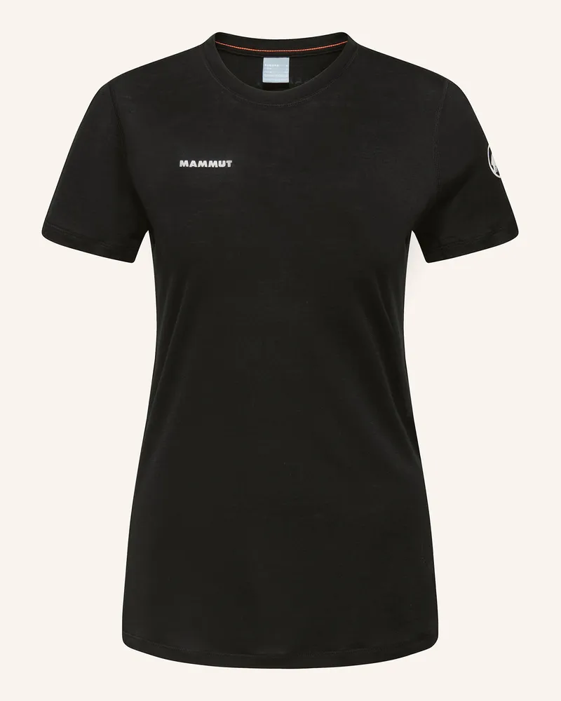 Mammut T-Shirt TREE WOOL mit Merinowolle Schwarz