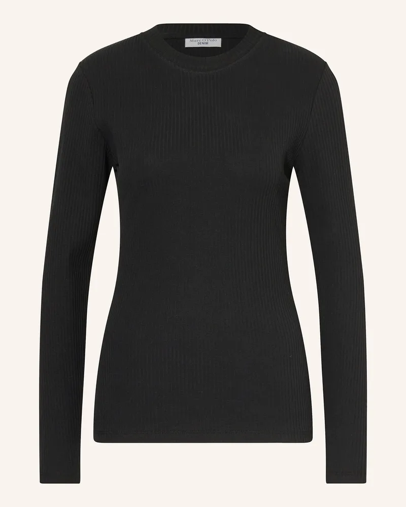 Marc O'Polo Longsleeve schwarz Schwarz
