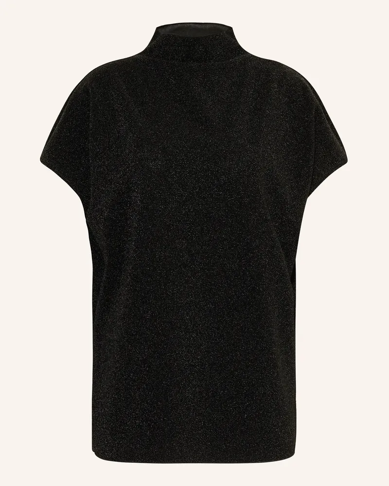 CATNOIR Blusentop Mit Glitzergarn schwarz Schwarz