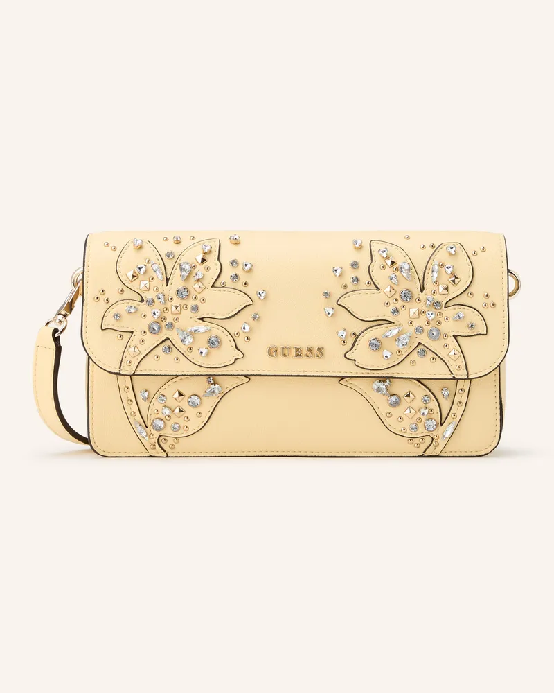 Guess Schultertasche Sadie Mit Schmucksteinen gelb Hellgelb