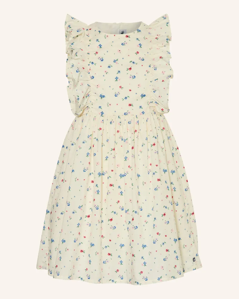 Petit Bateau Kleid Mit Rüschen weiss Creme