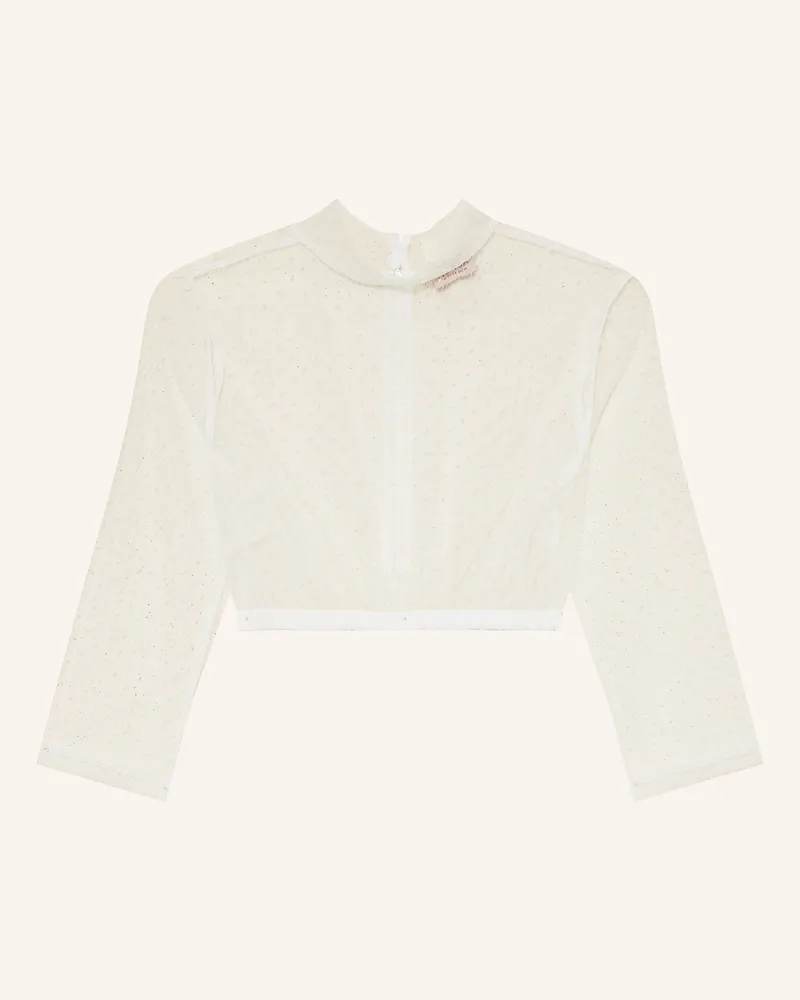 KINGA MATHE Dirndlbluse LILIANA aus Mesh mit 3/4-Arm Weiss