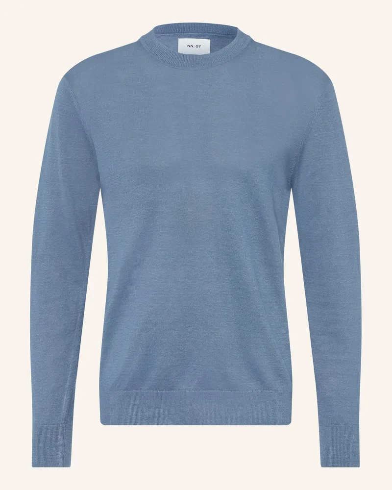 NN 07 Leinenpullover Ted blau Blaugrau