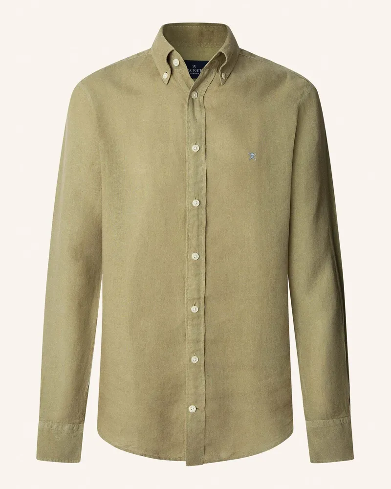 Hackett Freizeithemd ESS GMD LINEN BRPT Khaki