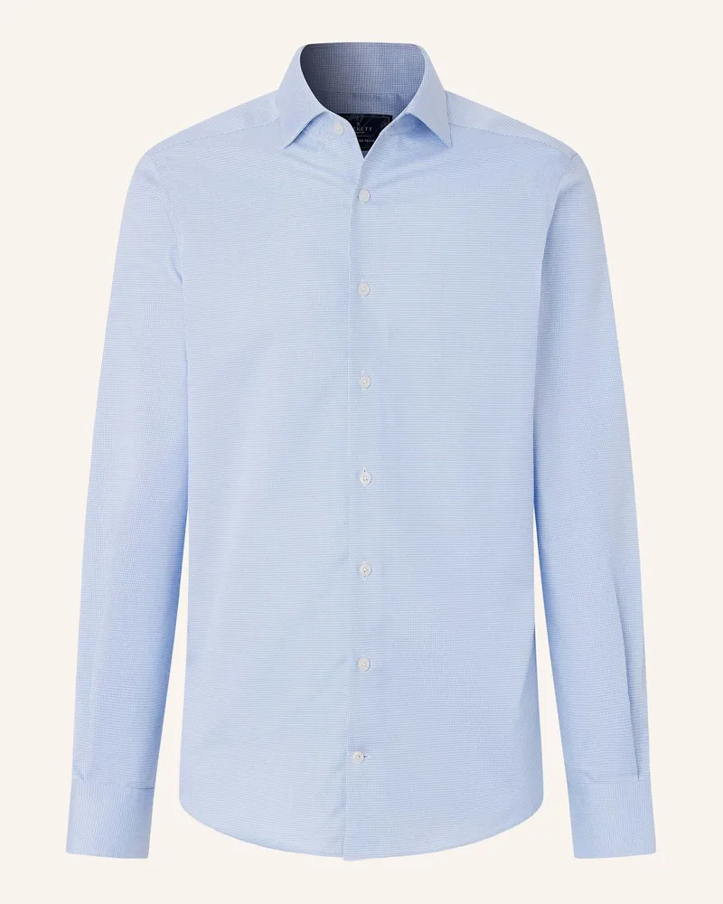 Hackett Freizeithemd Ttvl Easycare Ptooth blau Hellblau