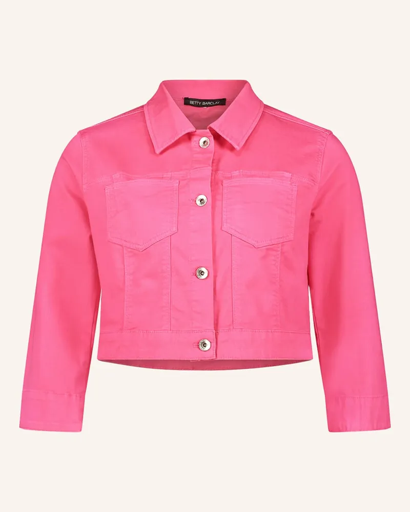 Betty Barclay Cropped-Jeansjacke mit 3/4-Arm Pink