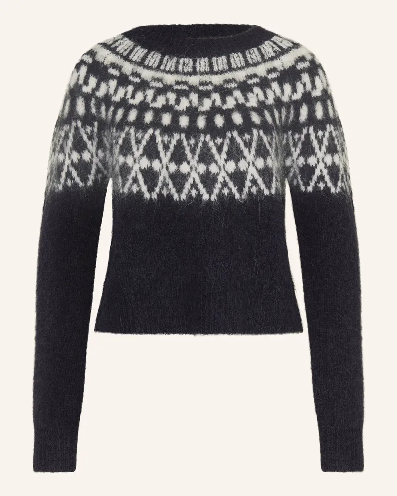 Mrs & HUGS Pullover mit Alpaka Dunkelblau