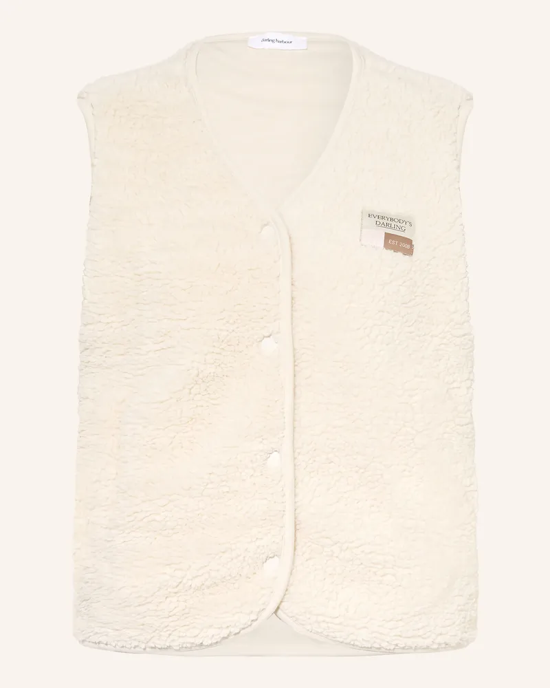 Darling Harbour Teddyfell-Weste Offwhite