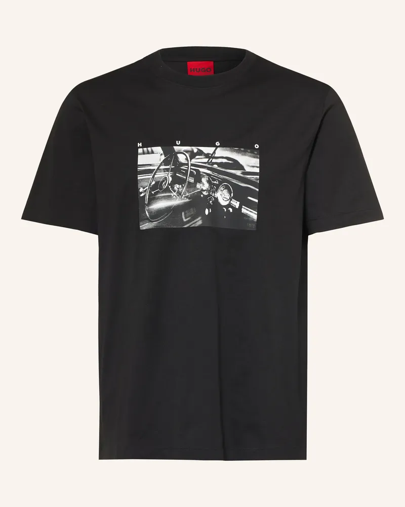 HUGO BOSS T-Shirt Dikems schwarz Schwarz
