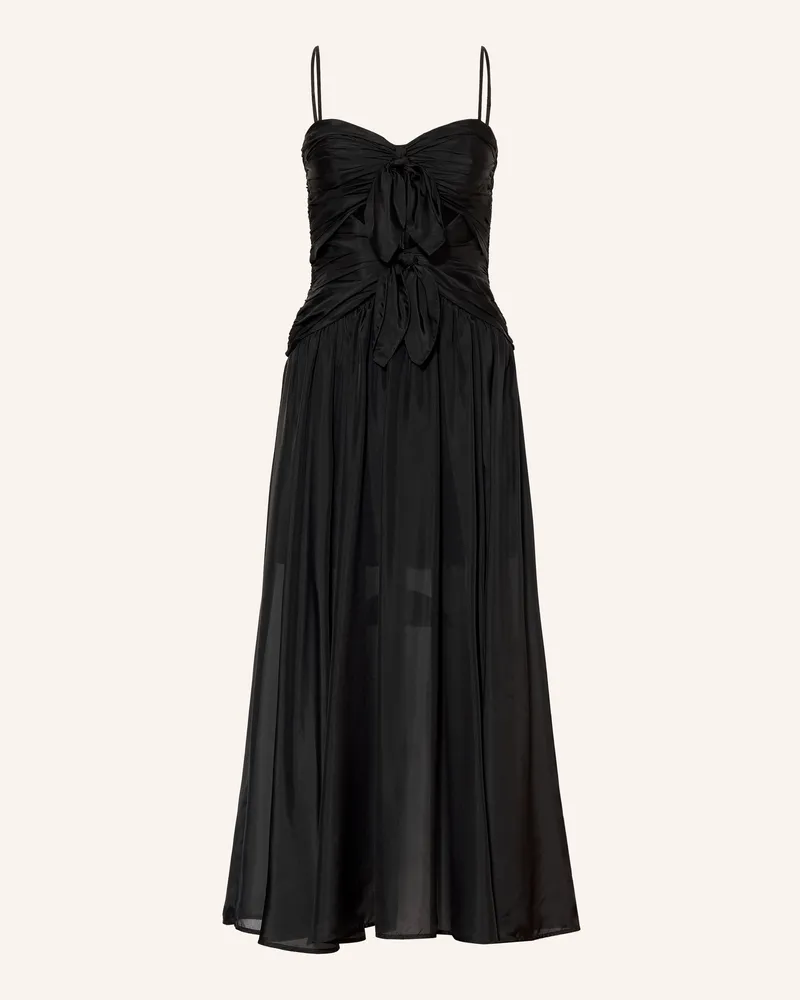 Zimmermann Seidenkleid Aster Mit Cut-Outs schwarz Schwarz