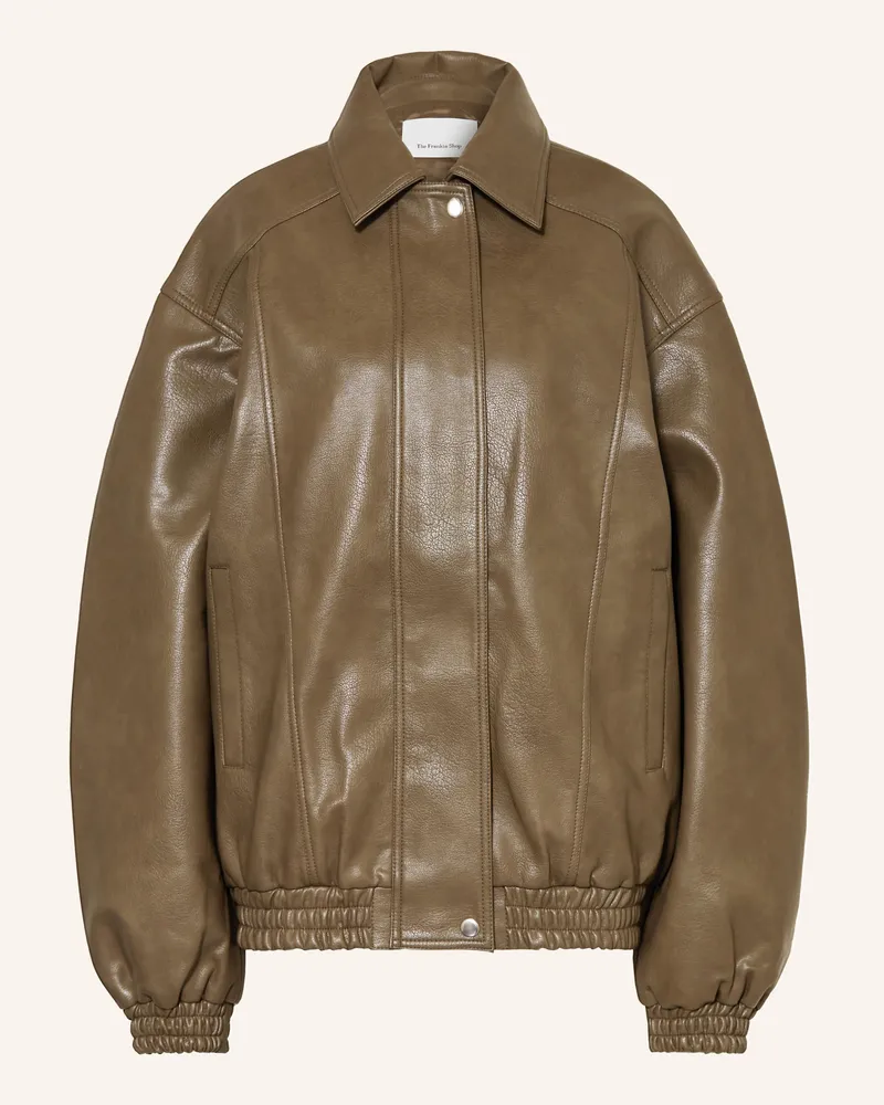 FRANKIE Shop Jacke Prescott In Lederoptik gruen Khaki
