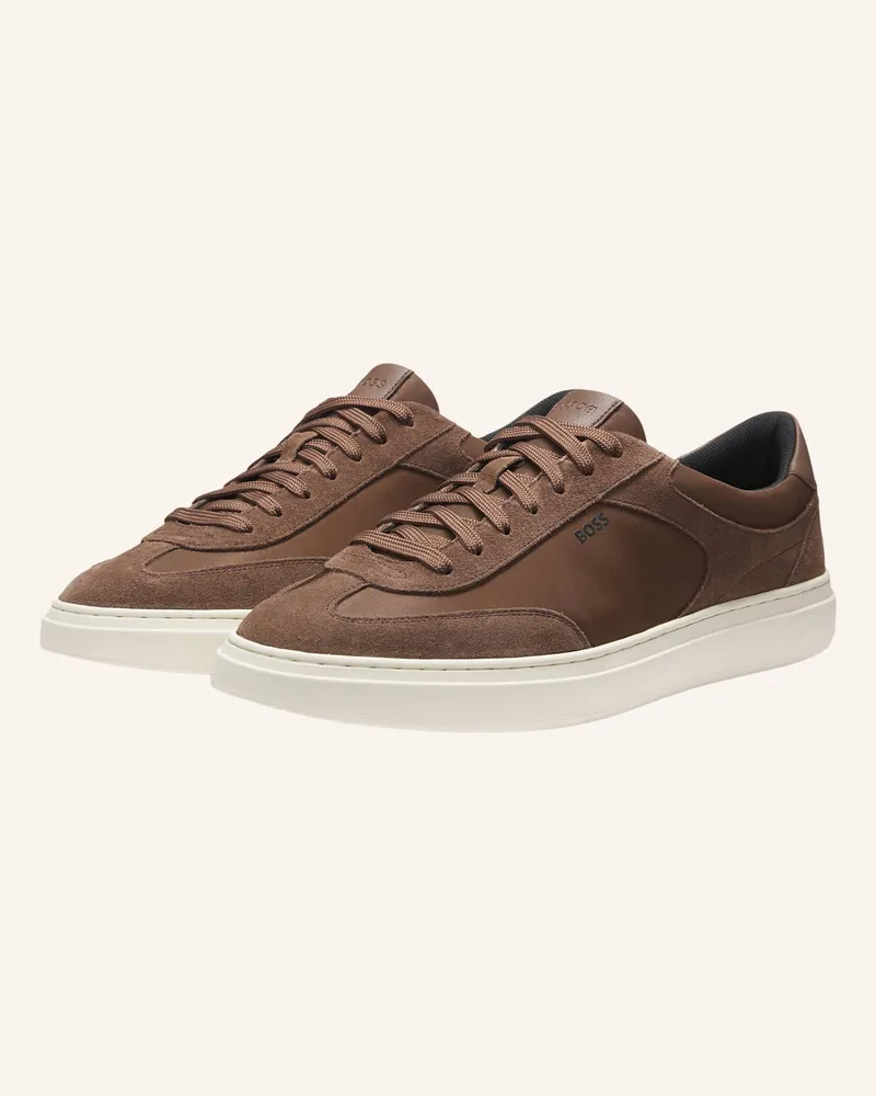 HUGO BOSS Sneaker Kieran_Tenn_Sdnyn braun Dunkelbraun