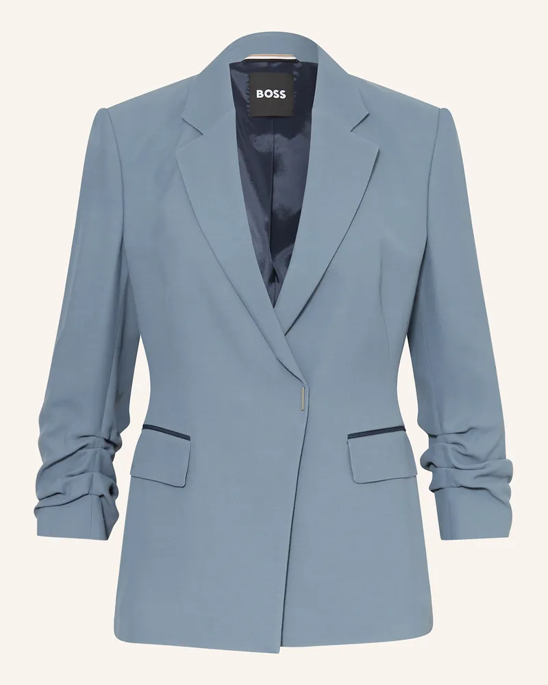 HUGO BOSS Blazer JIA mit 3/4-Arm Hellblau