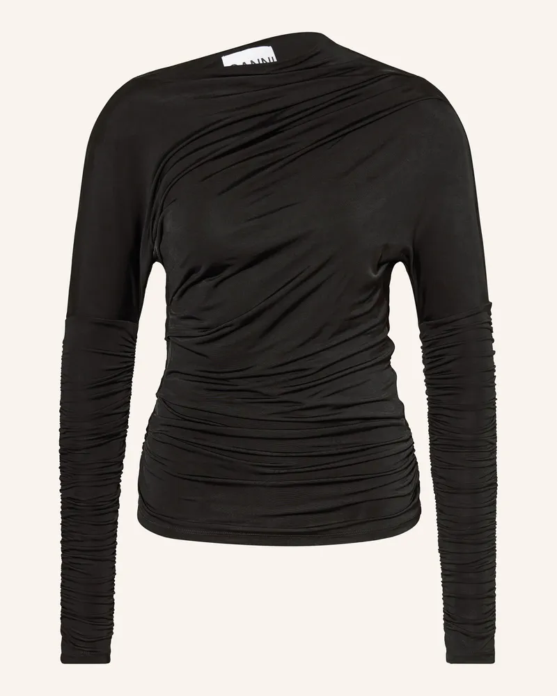 Ganni Longsleeve Schwarz