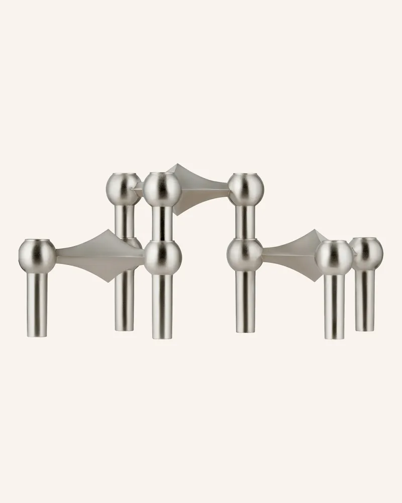 STOFF Nagel 3er-Set Kerzenhalter Silber