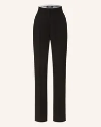 Jacquemus Hose LE PANTALON TIBAU mit Galonstreifen Schwarz