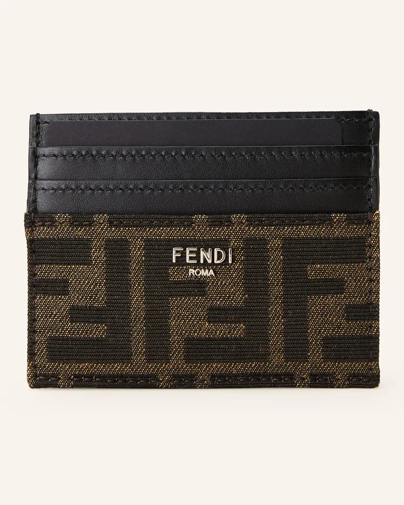 Fendi Kartenetui braun Dunkelbraun