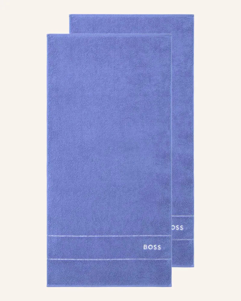 HUGO BOSS Handtuch 2er Set PLAIN Blau