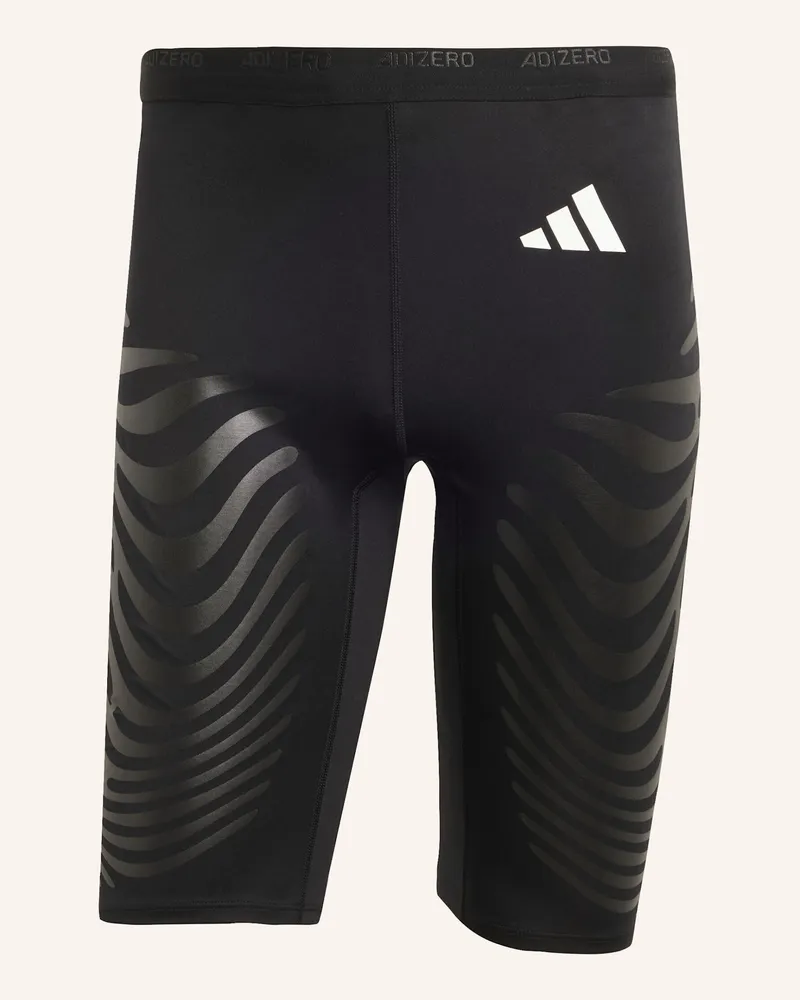 adidas ADIZERO CONTROL RUNNING KURZE LEGGINGS Schwarz