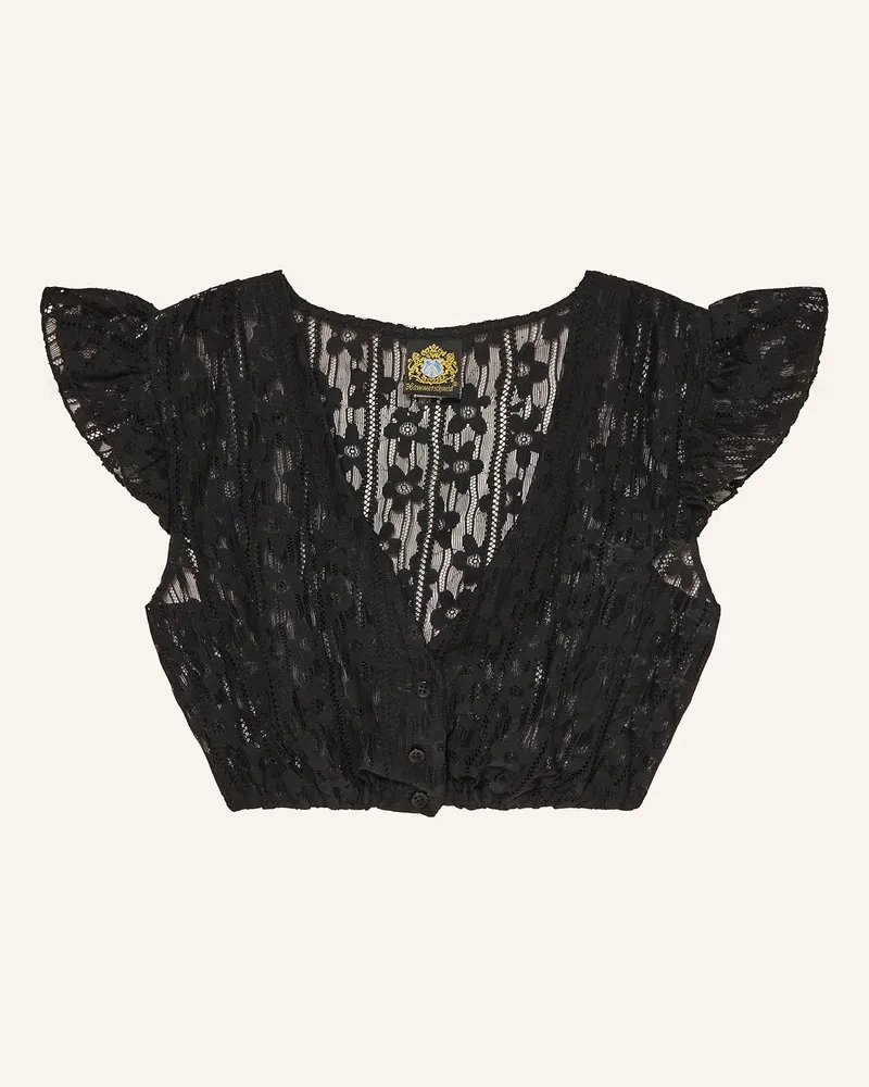 Hammerschmid Dirndlbluse Anina Aus Spitze schwarz Schwarz
