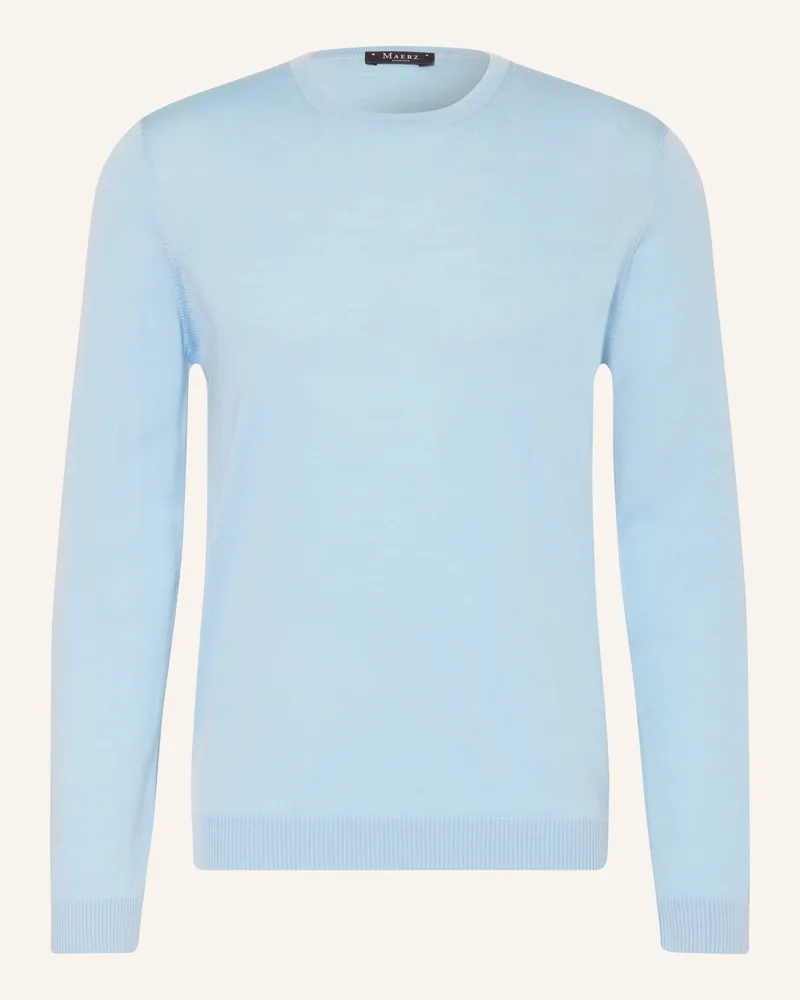 Maerz Pullover Aus Merinowolle blau Hellblau